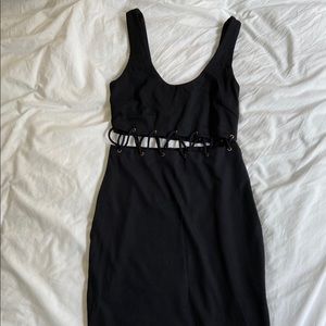 Black Sexy Ribbed Dress